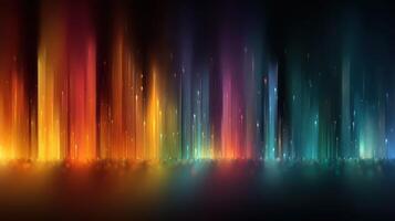 Colorful light display creating an abstract visual effect in a dark environment photo