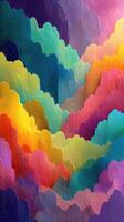 Colors blend in abstract cloud formation creating a vibrant atmosphere of creativity and imagination photo