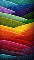 Vibrant abstract landscape with colorful waves and textures in rich layers photo