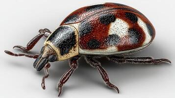 Detailed illustration of a unique beetle species showcasing vivid colors and intricate patterns found in nature photo