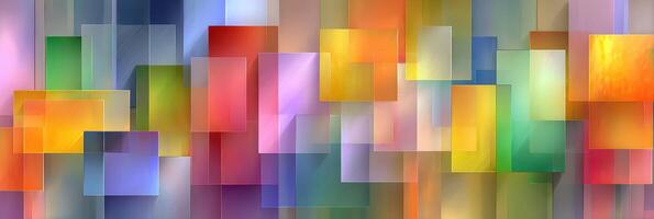 Colorful abstract composition with overlapping shapes and vibrant hues creating a lively atmosphere in an artistic setting photo