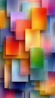 Colorful abstract geometric shapes layered together creating a vibrant visual experience photo