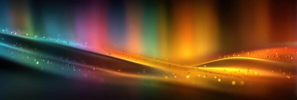 Colorful abstract waves with vibrant glow and smooth gradient patterns in a digital artwork photo