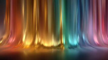 Bright and flowing colors blend seamlessly in a vibrant light display during nighttime photo