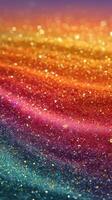 Colorful glitter pattern captures the beauty of vibrant hues and shimmering textures in a close-up view photo
