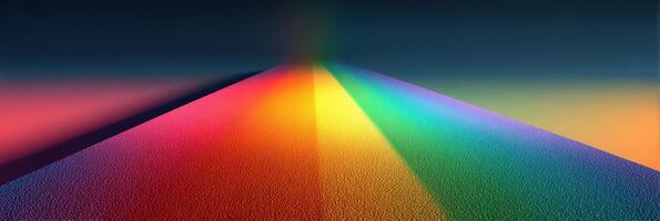 Colorful gradient landscape with vibrant hues extending into the horizon during twilight photo