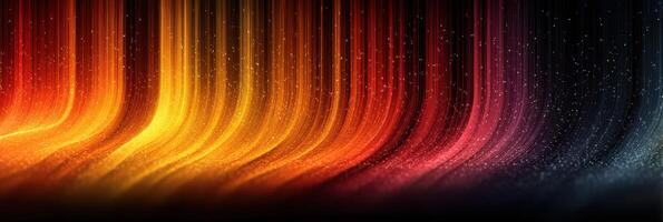 Colorful light patterns create a vibrant backdrop with waves and sparkles in a mesmerizing display of warmth and energy photo