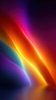 Vibrant abstract waves of color blend seamlessly to create a mesmerizing background in digital art form photo