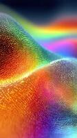 Colorful abstract patterns swirl through the digital landscape, creating a vibrant visual experience at sunset photo