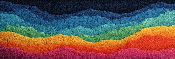 Colorful abstract artwork featuring layered waves of vibrant hues in a dynamic composition photo