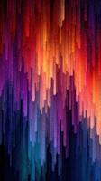 Colorful vertical lines create a vibrant, abstract background with glowing hues transitioning from warm to cool tones photo