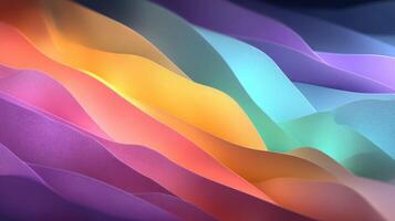 Colorful waves of abstract design create a serene and vibrant atmosphere in digital artwork photo