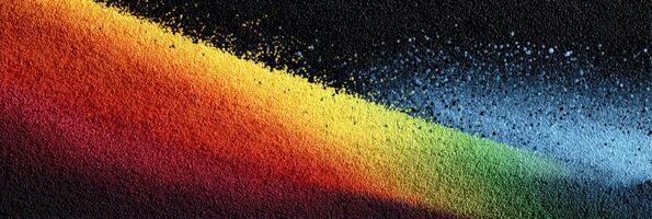 Colorful abstract art showcasing a gradient of vibrant hues against a dark background photo
