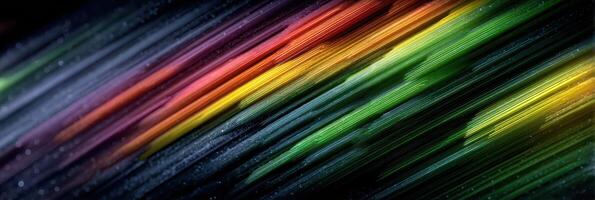 Colorful streaks of light create an abstract artwork representing energy and movement in a dynamic composition photo