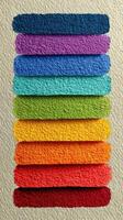 Colorful stripes of paint on textured surface create a vibrant display full of artistic expression and creativity photo