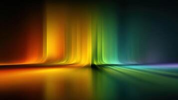 Colorful abstract light patterns create a vibrant atmosphere in a dark setting with smooth gradients photo