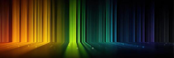 Vibrant gradient of colors flowing seamlessly across a dark background in a digital artwork photo