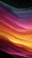 Vibrant cosmic landscape with layered, colorful waves of starry hues in a deep space setting photo