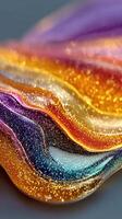 Colorful abstract texture with glitter and shimmering surfaces creates a vibrant visual experience photo