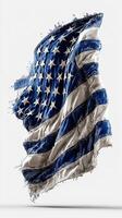 Fluid American flag design suspended in space with dynamic water effects during a creative art representation photo