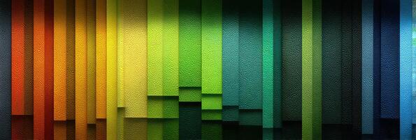 Vibrant vertical layers of color create a striking abstract background design showcasing a spectrum from yellow to blue photo