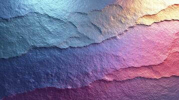 Vivid layers of color create a stunning abstract texture resembling a natural landscape at dusk photo