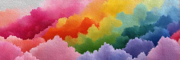Vibrant watercolor abstract art showcasing a rainbow spectrum of colors blending together seamlessly in a creative expression photo