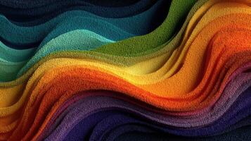 Vibrant waves of color create a mesmerizing abstract landscape in a rich tapestry of textures and hues photo