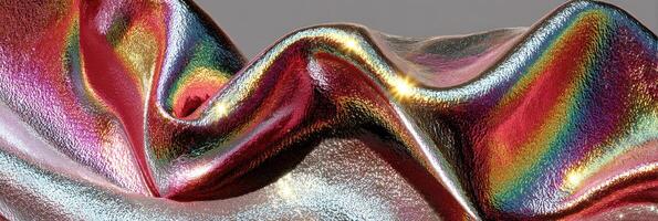 Elegant fabric draped in vibrant colors creating a mesmerizing visual display during an art installation photo