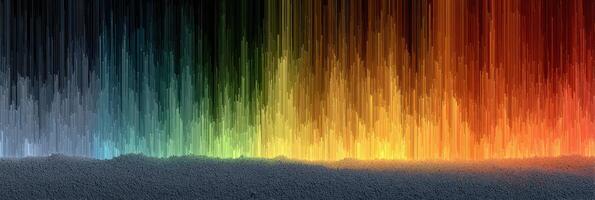 Colorful visual spectrum showcasing vibrant hues in an abstract digital art piece created with intricate patterns photo