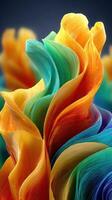 Colorful abstract design featuring flowing patterns in vibrant hues captured in a mesmerizing display photo
