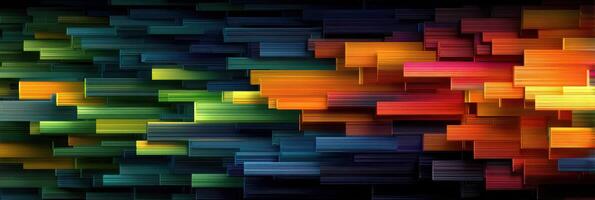 Colorful abstract pattern showcasing vibrant lines and blocks in a striking arrangement photo