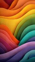 Vibrant waves of color create an abstract pattern on textured surfaces in a striking display of artistry photo
