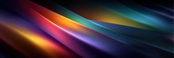 Vibrant abstract design featuring flowing waves of color across a dark background photo