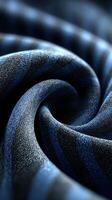 Soft blue fabric with intricate patterns in a close-up view highlighting texture and design photo