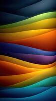 Vibrant waves of color create a dynamic abstract composition showcasing smooth transitions in hues and tones photo