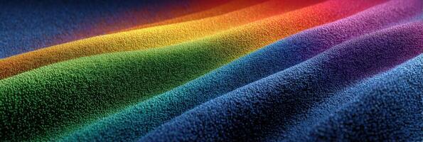 Colorful abstract texture with vibrant wavy patterns in close-up, showcasing fine details and gradients photo