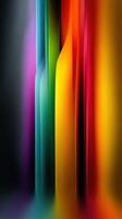 Colorful abstract patterns create a vibrant display of light and shadow in a dark setting photo