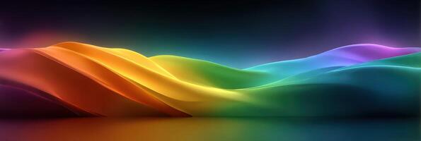 Colorful abstract waves create a mesmerizing visual display of light and movement photo