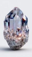 Mineral cluster captures brilliance of clear quartz in stunning geometric formations and natural textures photo