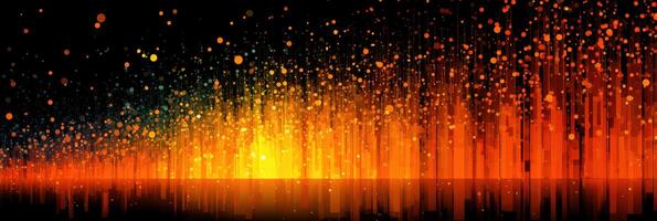 Colorful abstract background represents a vibrant city skyline illuminated by fireworks at night photo