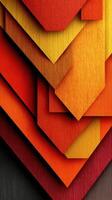 Layers of vibrant colors create a striking abstract design in red, orange, and yellow on a textured background photo