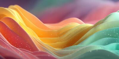 Vibrant flowing waves create a mesmerizing visual of color and light in a digital abstract design photo