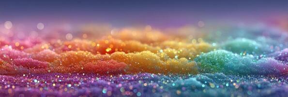 Colorful glitter textured background creating a magical and vibrant atmosphere for creative projects and designs photo