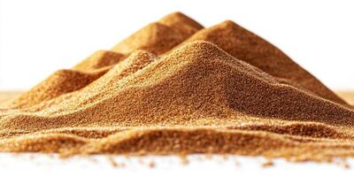 Dunes of golden sand create a beautiful texture under bright light in a natural setting photo