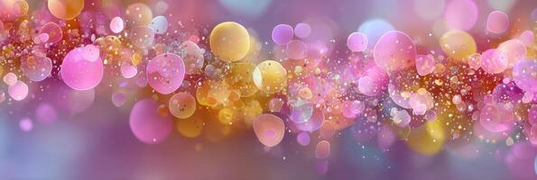 Colorful bokeh lights create a vibrant atmosphere during the evening gathering in a festive setting photo