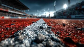 Unique view of a racetrack with detailed texture and dramatic lighting before an event photo