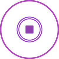 A purple square in a circle on a white background vector