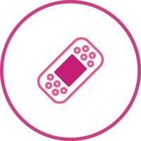 A pink game controller icon in a circle vector