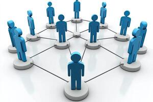 Teamwork and interconnected individuals photo
